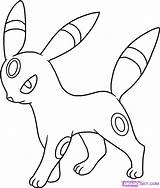 Umbreon Coloring Pages Colouring Popular sketch template