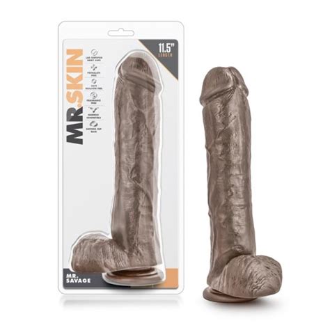 Mr Savage 11 5 Inches Dildo With Suction Cup Brown On