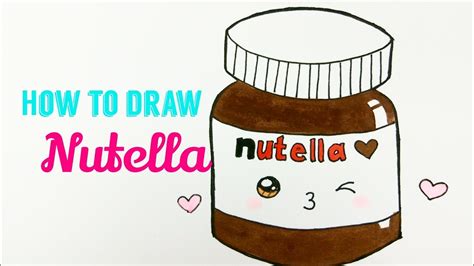 draw nutella cute nutella drawing coloring tutorial step