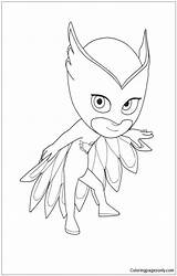 Ausmalbilder Coloring Pages Pj Masks Printable Color Coloringpagesonly Books Owlette Kids Superhero Owl Bookmarks Eyes Creative Windows Cool sketch template