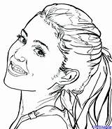 Ariana Grande Coloring Pages Celebrity Drawing Colouring Printable Miley Cyrus Print Colorings Drawings Color Outline Getdrawings Getcolorings Step Pencil Face sketch template