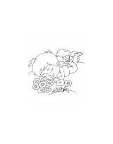 Cornflower Coloring Pages Beside Sleeping Color sketch template