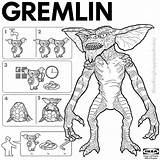 Ikea Horror Gremlins Instructions Gremlin Movie Characters Coloring Pages Drawing Mogwai Sketch Ed Film Movies Harrington Tumblr George Funny Illustrations sketch template