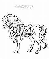 Giostra Colorare Cavalli Coloring Disegni sketch template