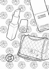 Chanel Colouring sketch template