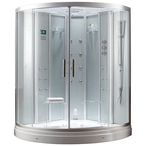 ariel ws 300 48 in x 36 in x 85 in steam shower enclosure kit in white ws 300 the home depot
