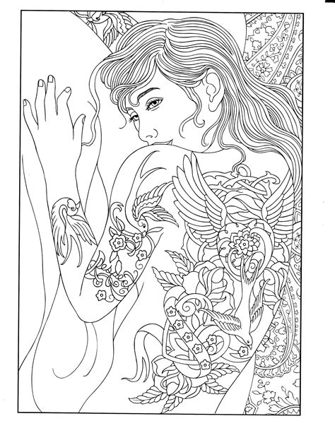 printable coloring page abstract coloring pages mermaid coloring
