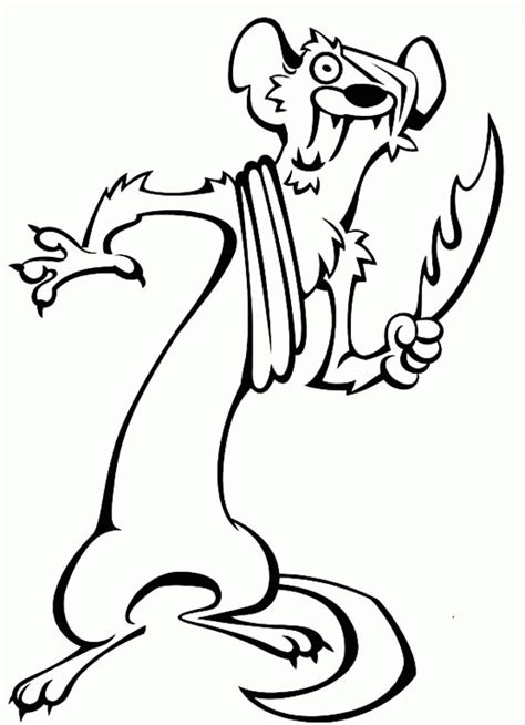 weasel pages printable coloring pages