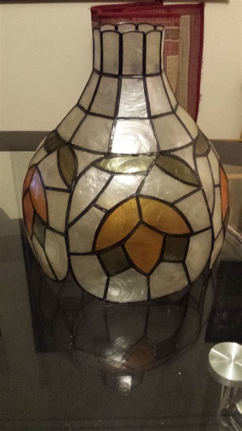 item lssmall capiz shell lamp shadeh   shell