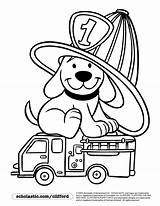 Coloring Fire Pages Dog Printable Prevention Clifford Safety Truck Sparky Color Firefighter Firedog Kids Preschool Book Clip Printables Trucks Fireman sketch template
