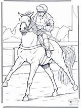Jockey Horse Coloring Pages Colouring Horses Fargelegg Funnycoloring Hester Annonse Choose Board Advertisement sketch template