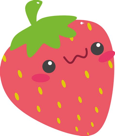 kawaii strawberry clipart png  full size clipart