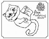 Pages Burton Tim Coloring Getcolorings Cheshire Cat sketch template