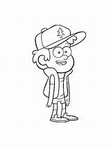 Dipper Gravity Falls Coloring Pages Printable Kids Bright Colors Favorite Choose Color sketch template