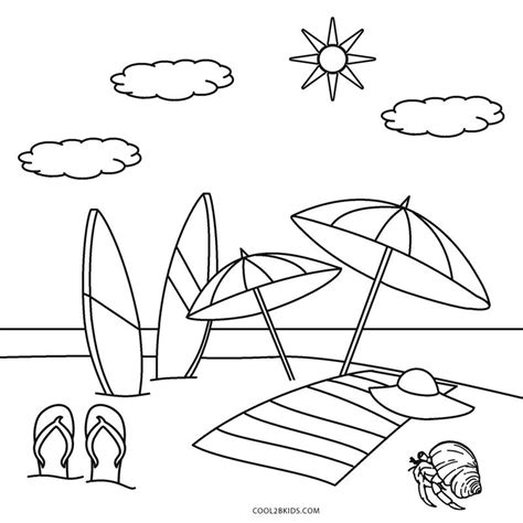printable beach coloring pages  kids summer coloring pages