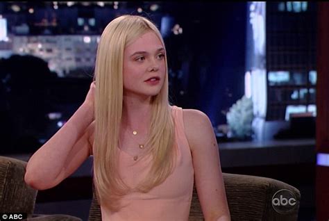Elle Fanning Looks Ethereal In Pale Pink For Appearance On Jimmy Kimmel