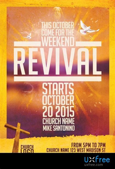 church revival flyer template uxfree