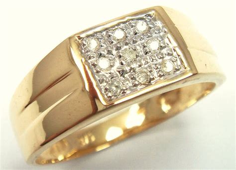 gold mens ring set   diamonds  ct catawiki