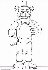 Fazbear Colorir Nights Desenhos Ausmalbilder Freddys Coloriage Puppet Planse Colorat Funtime K5 sketch template