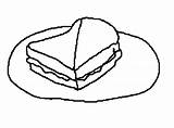 Colorear Queso Grilled Sandwiches Baloney Sanduich sketch template