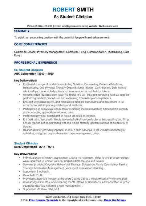 medical student resume format  student medical assistant resume