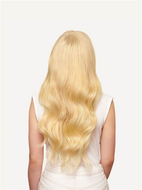 Clip In Hair Extensions Bleach Blonde Color 613 160 Grams Luxy Hair