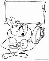 Alice Wonderland Rabbit Coloring Pages Colorator Cartoons Do Soloring Children sketch template