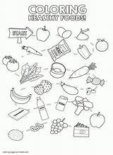 Healthy Coloring Food Pages Printable Unhealthy Foods Good Print Choices Drawing Kids Protein Color Preschoolers Boys Girls Printing Toddlers Popular sketch template