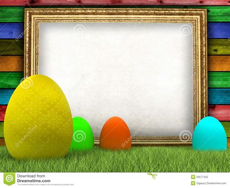easter eggs  blank sheet stock illustration illustration  frame