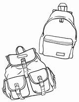 Coloring Backpack Pages Printable Backpacks Da Coloringcafe Holiday sketch template