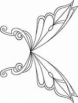Wings Fairy Coloring Pages Printable Recommended Color sketch template