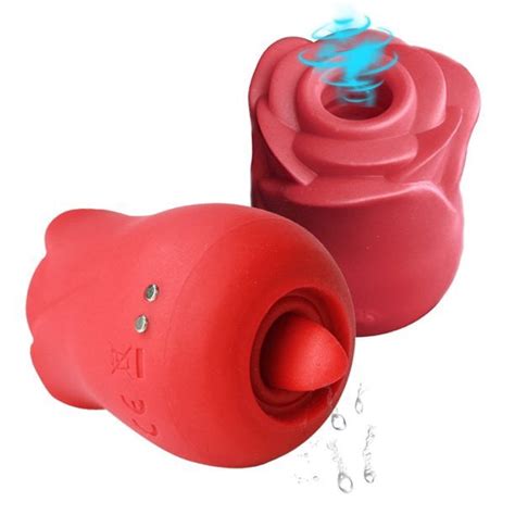 Rose Toy Vibrator For Women Tongue Licking Mini Stimulator With 7