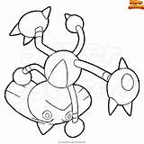 Pokemon Supercolored Sawk Hitmontop sketch template