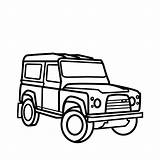 Rover Defender Coloring sketch template