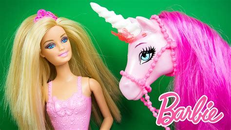 barbie princess doll  regal unicorn toy dolls playset youtube
