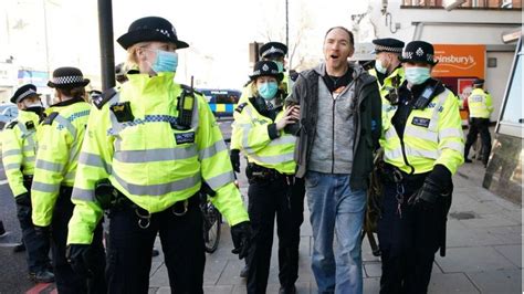 police arrest 16 at clapham common anti lockdown protest bbc news