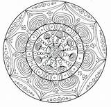 Complex Mandala Pages Coloring Printable Getcolorings Getdrawings Difficult sketch template