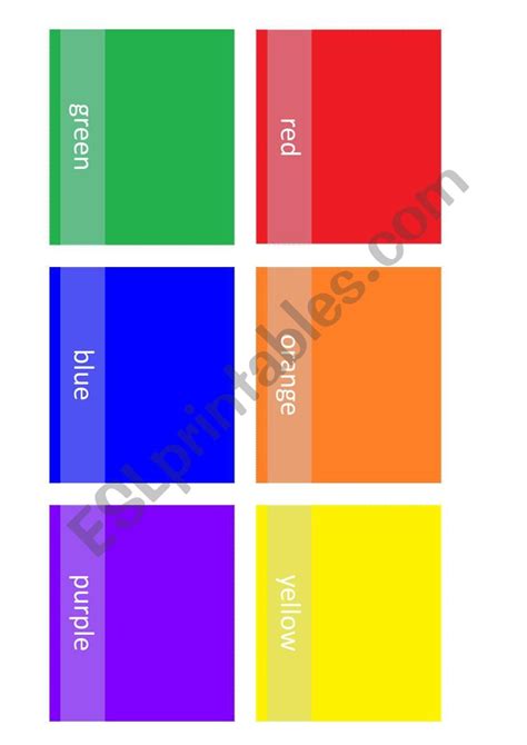 color flashcard esl worksheet  shyan