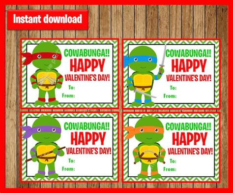 ninja turtles valentines day cards instant