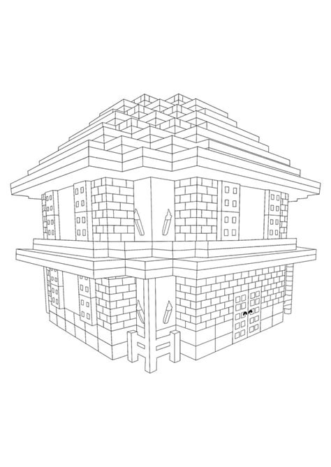 minecraft house coloring pages   coloring sheets