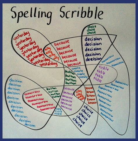 Image result for spelling scribble