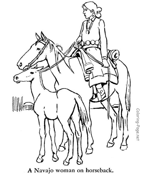 colt  indian horse coloring pages