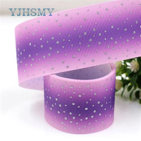 yjhsmy   mm yards gradient flash ribbons thermal transfer printed grosgraingift