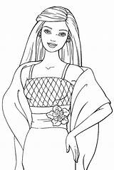 Barbie Coloring Pages Drawing Girls Kids Princess Doll Ken Color Print Printable Sheets Games Colouring Sheet Friends Z31 Coloriage Colorier sketch template