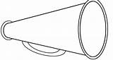 Megaphone Cheer Coloring Printable Template Outline sketch template
