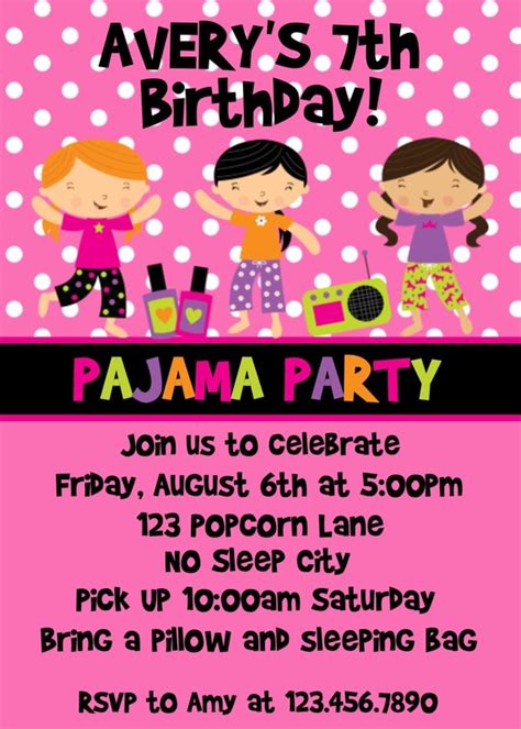 items similar  pajama party invitations pajama party birthday