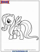 Coloring Pages Pony Fluttershy Little Popular Library Clipart Printable Coloringhome sketch template