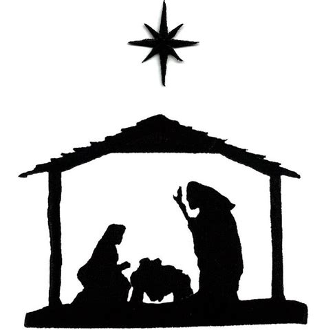printable nativity silhouette