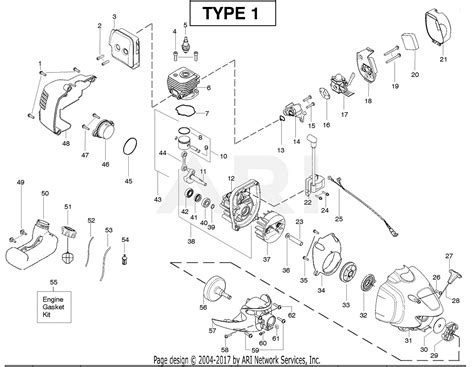 poulan pp gas trimmer type   poulan pro gas trimmer parts diagram  engine type