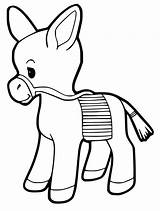 Esel Mule Little Malvorlage sketch template